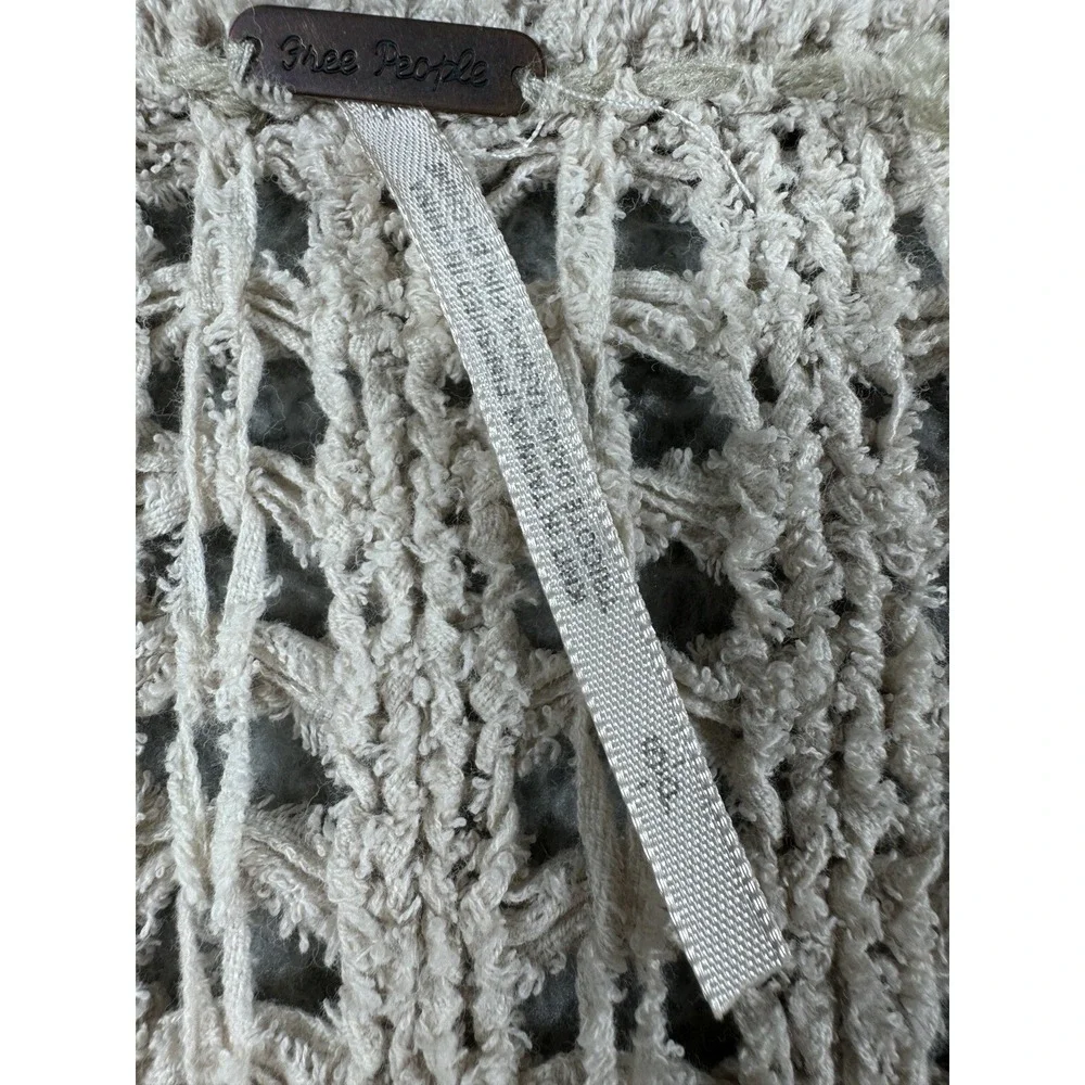 Free People Best Of You Slouchy Knit Sweater Size Small Beige Neutral